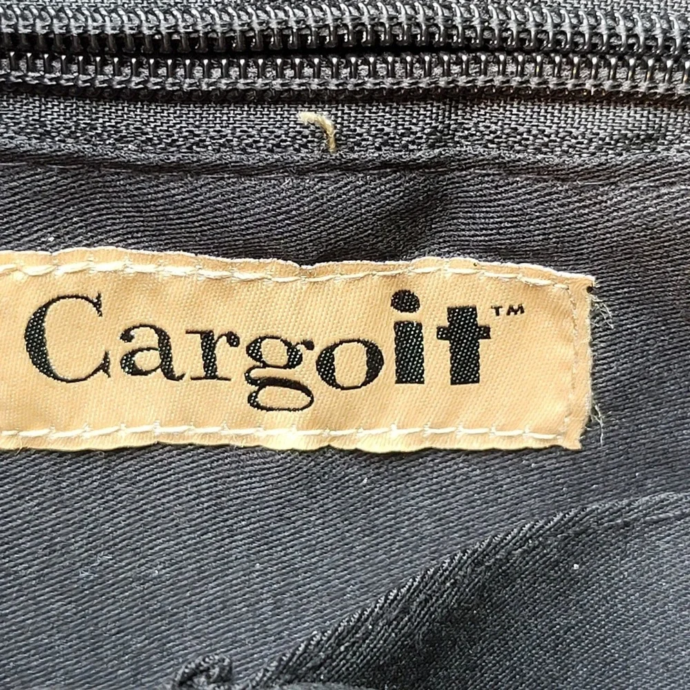 Cargoit Messenger Bag Charcoal Grey Washed Canvas Crossbody Laptop Satchel